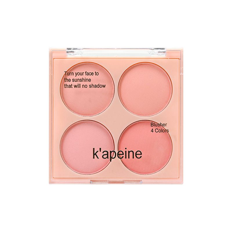 Capel helado blush de cuatro colores natural vigor melocotón carmesí fiesta estudiantil brillante mejora blush