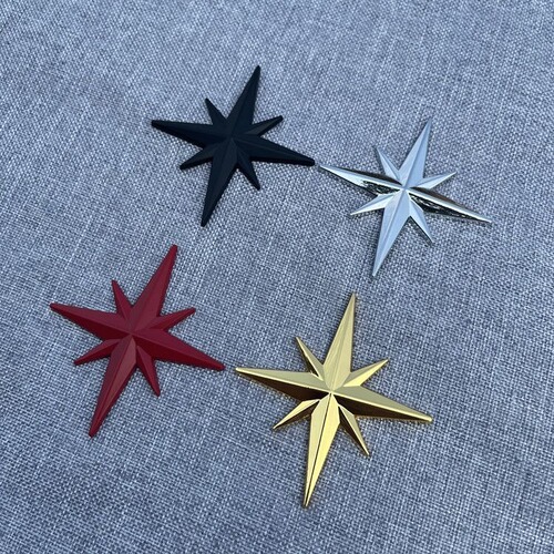 Starlux Car Decal 3D Stereo Metal Car Modification Logo Body Scratch Carving Rear Bumper Star Decorative Decal