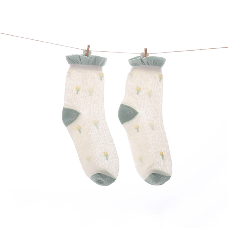 Calcetines de confinamiento de verano de las mujeres de malla delgada maternidad posparto transpirable absorbente del sudor boca suelta calcetines de maternidad primavera y otoño calcetines de sueño