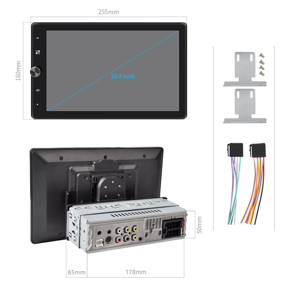 1531C (Carplay) 10.4inch Car Single-Shank Mp5 Can Rotate Horizontally and Vertically 360 Bluetooth Capacitive Touch Screen