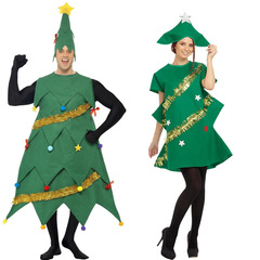 Hot sale in Europe and America for foreign trade. Cosplay Christmas tree couple set for Christmas. Christmas tree costumes for stage dressing 