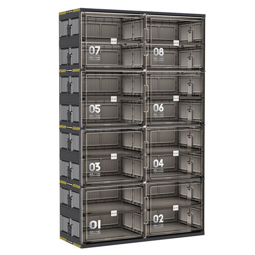 Jeko No-Installation Folding Shoe Cabinet Multi-Layer Simple Shoe Rack Transparent Shoe Box Storage Stand Integrated Display Cabinet