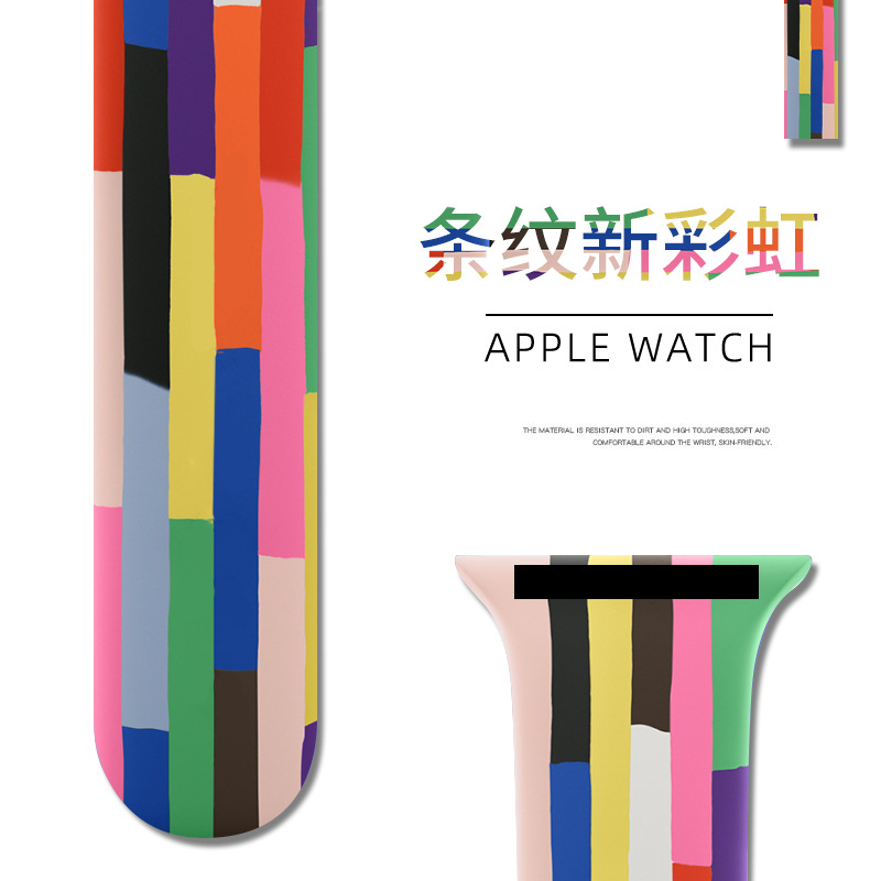 苹果表带iwatch手表表带适用apple watch11硅胶表带单反扣ultra3