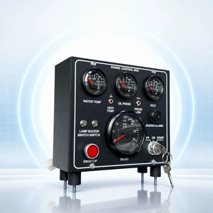 Ağ generator dəsti idarəetmə qutusu, sürət, su temperaturu, yağ təzyiqi, gərginlik, yağ temperaturu, yağ səviyyəsi 9-32V