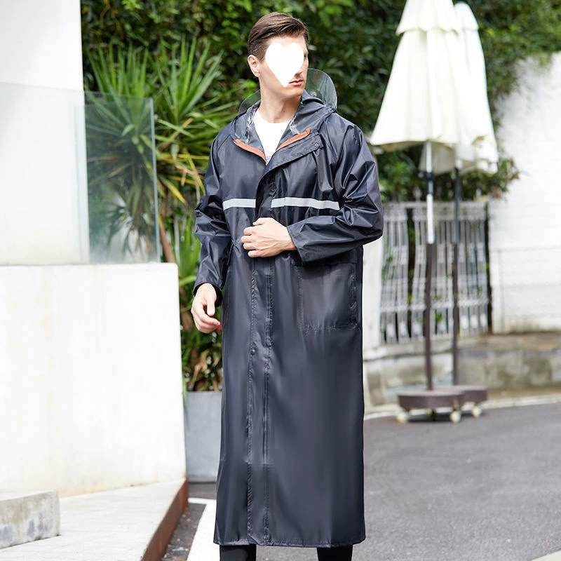 Long raincoat for men and women for hiking, increased thickness, wholesale