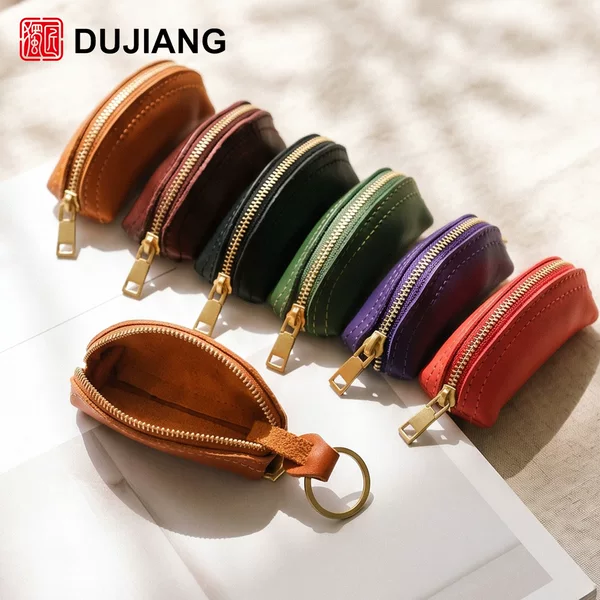 Retro Key Bag, Creative Leather Zipper Small Bag, Coin Purse, Portable Coin Storage Bag, Multi-Functional Mini Bag