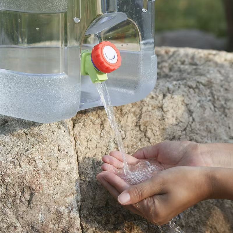 自家用車用屋外バケツ貯水タンク、蓋付きプラスチックバケツ、ミネラル水蛇口付き自動運転、純粋な水の貯蔵|undefined