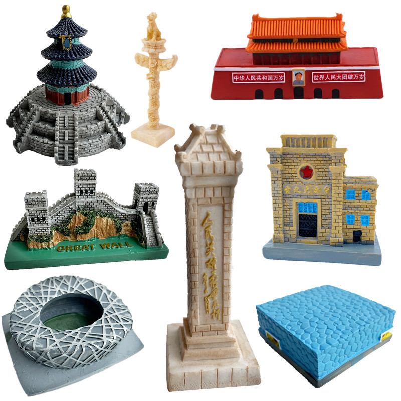 Psychological Sand Table Teaching Aids Beijing Architecture Great Wall Monument Bird's Nest Water Cube Temple of Heaven