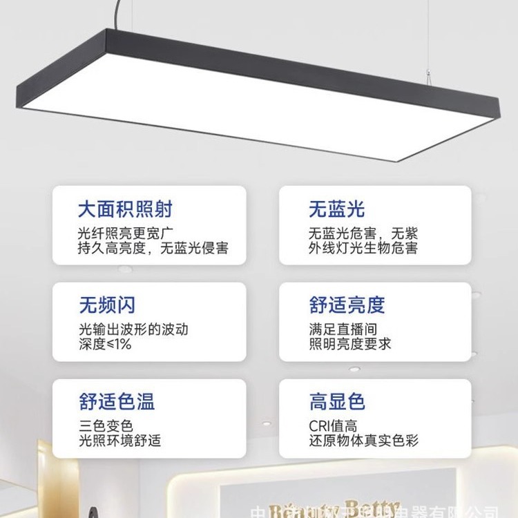 lámpara de techo especial de sala de transmisión directa LED lámpara sin sombra lámpara de línea de absorción lámpara de línea de suspensión lámpara sin sombra lámpara de ropa peluquería lámpara de techo