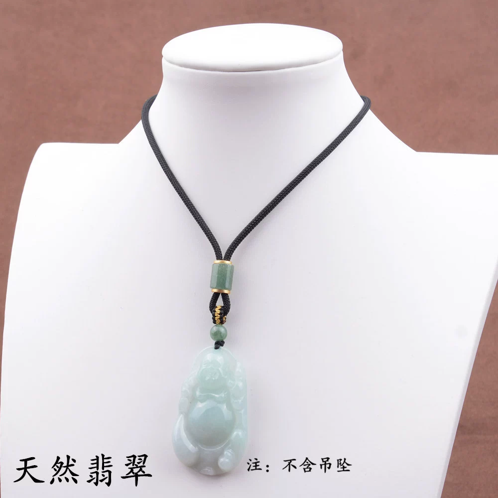 Высококачественный изумрудный нефритовый ручной подвеска-подвеска Guanyin нефритовый Будда-подвеска веревка мужское ожерелье-веревка женская модель
