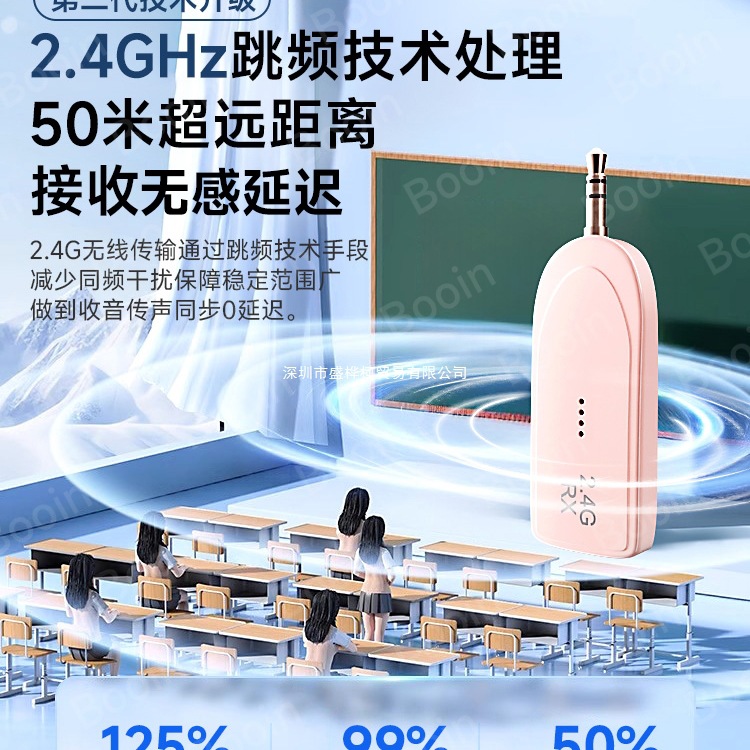 无线麦克风教师上课专用小蜜蜂扩音器希沃讲课教学头戴挂脖式耳麦