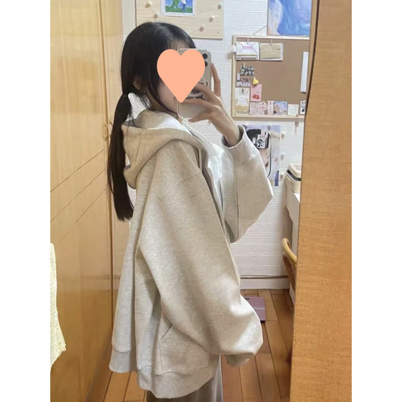 多巴胺卫衣外套女春秋开衫慵懒风拉链休闲上衣2025新爆款运动套装|undefined