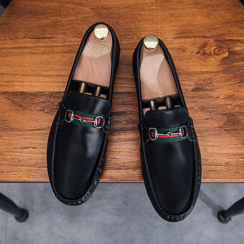 Cross-border Dou Dou Men's Shoes Spring British Style White Loafers Casual Slip-on Driving Soft Sole Trendy Shoes