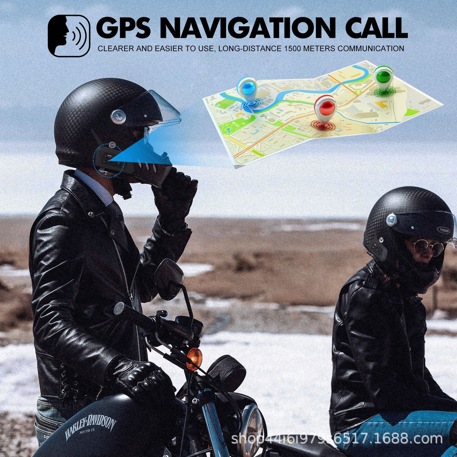 Cross-Border Exclusive Supply of Popular Motorcycle Helmet Bluetooth Headsets V6Pro/V6Plus with Real-Time Networking and Noise Reduction