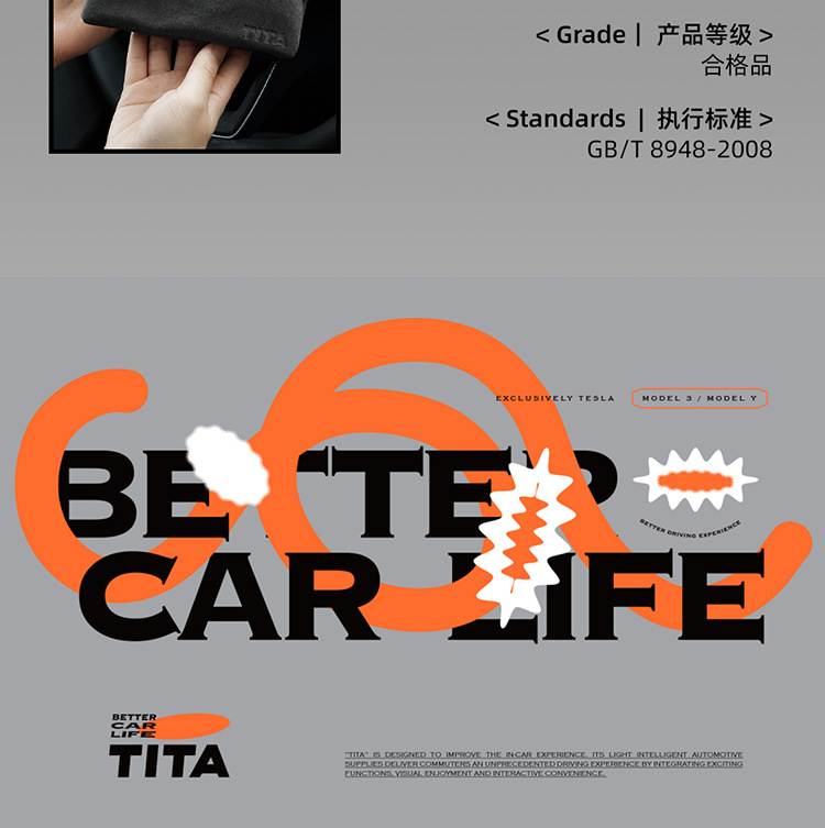 TITA Car Magnetic Tissue Box, Suede Armrest Box Hanging Bag, Car-Mounted High-End Ceiling-Mounted Tissue Box Cover