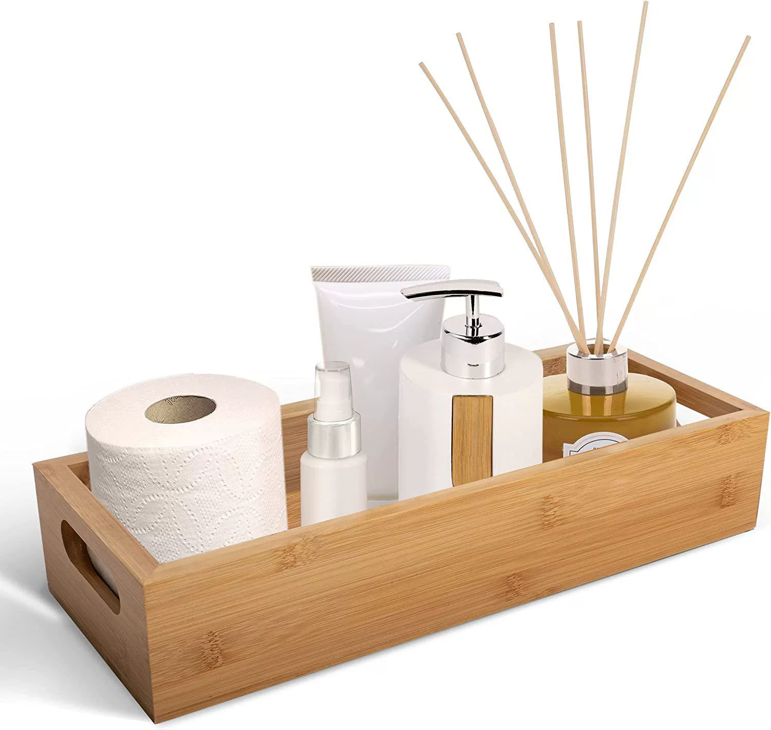 Амазонка Натуральный Бамбук Лоток Для Ванной Комод Туалет Лоток Деревянная Корзина Для Туалетной Бумаги и Ванная Комната Декоративная Коробка
