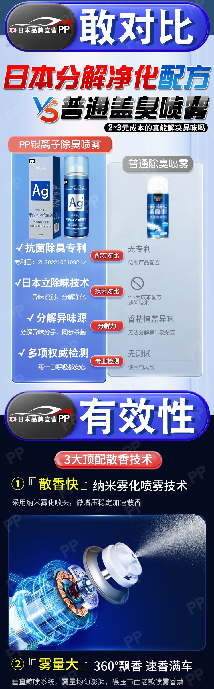 Car Odor Removal Air Conditioner Anti-Bacterial Car Deodorant Car Air Freshener Deodorizing Artifact Disinfection Spray
