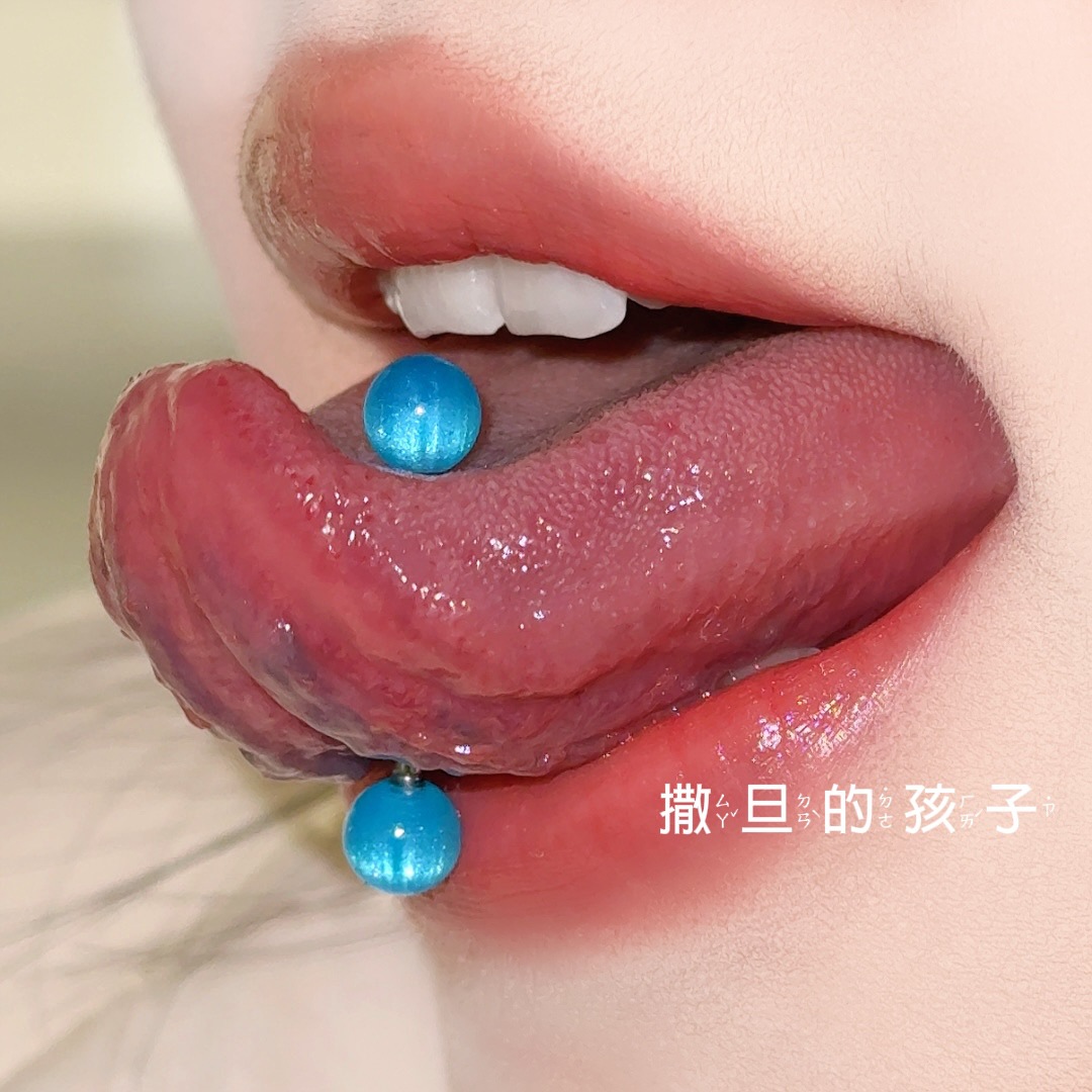 Satan's Children 16G Tongue Barbell Titanium Steel Tongue Ring Spice Girls Flash Tongue Piercing Jewelry detail image 7