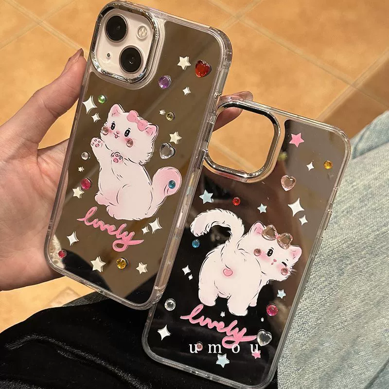 Apple, iPhone 14, чехол для телефона, зеркальный эффект, 12promax, iphone