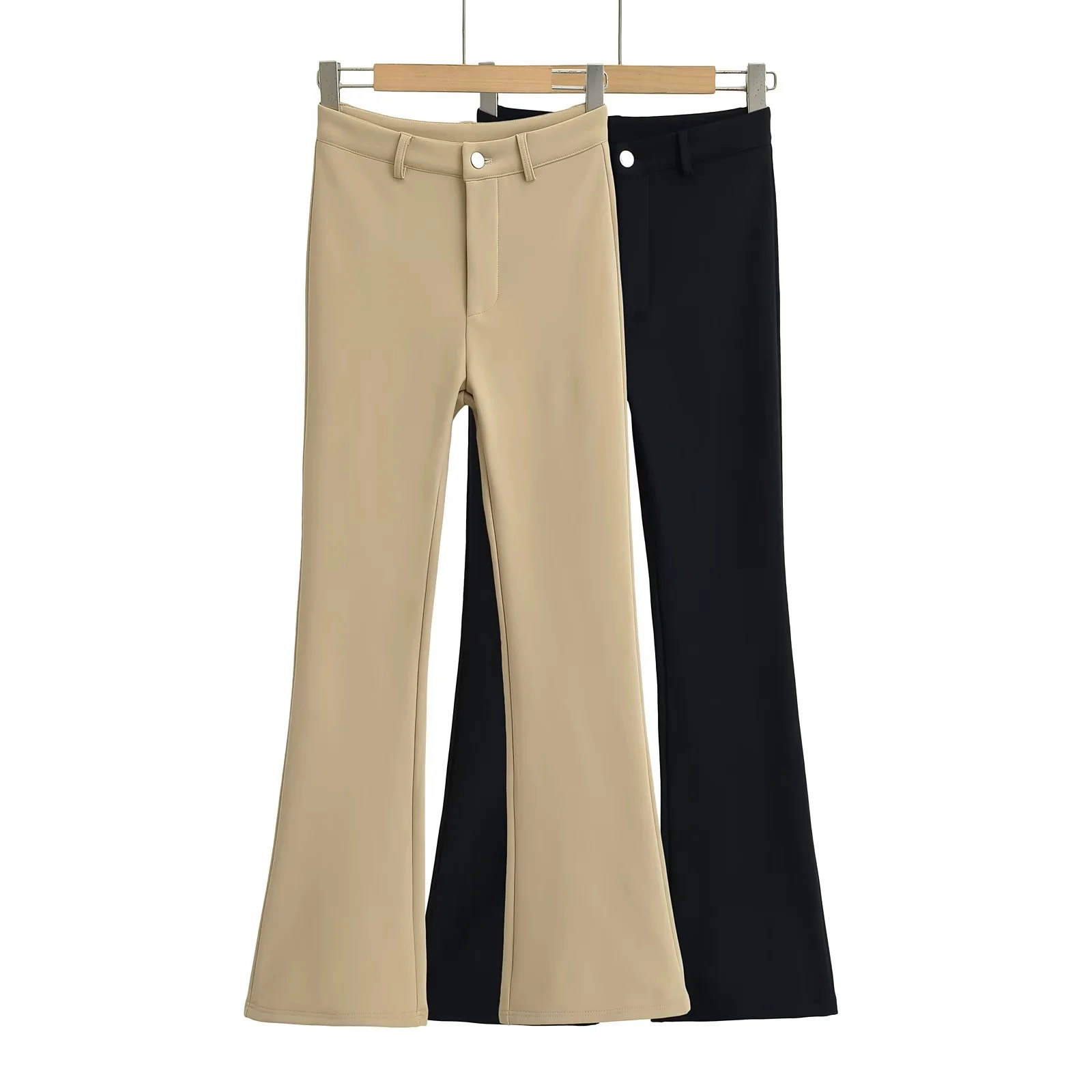 Модные брюки для детей новый бархат с высокой талией рыхлые тонкие микро расклешенные брюки перетаскивания брюки повседневные брюки