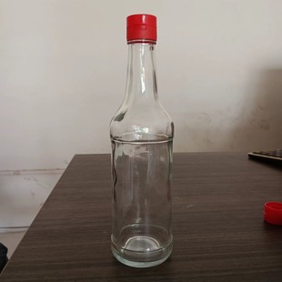 400ml 0.4kg Pack Transparent Glass Sesame Oil Bottle Soy Sauce Vinegar Cooking Wine Bottle Seasoning Dispensing Bottle with Pull-Tab Lid