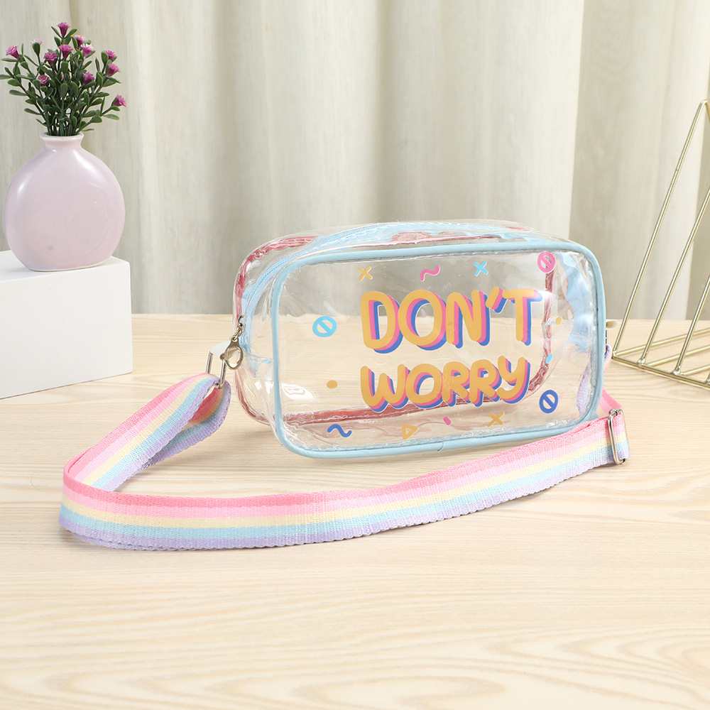 Yama bolsa de maquillaje transparente bolsa de almacenamiento de viaje del aeropuerto patrón de arena transparente bolsa de playa alta capacidad de aire