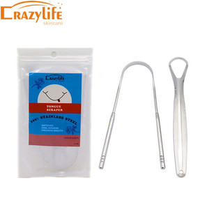 Crazylife Tongue Scraper Oral Tongue Coating Cleaner Care Tool