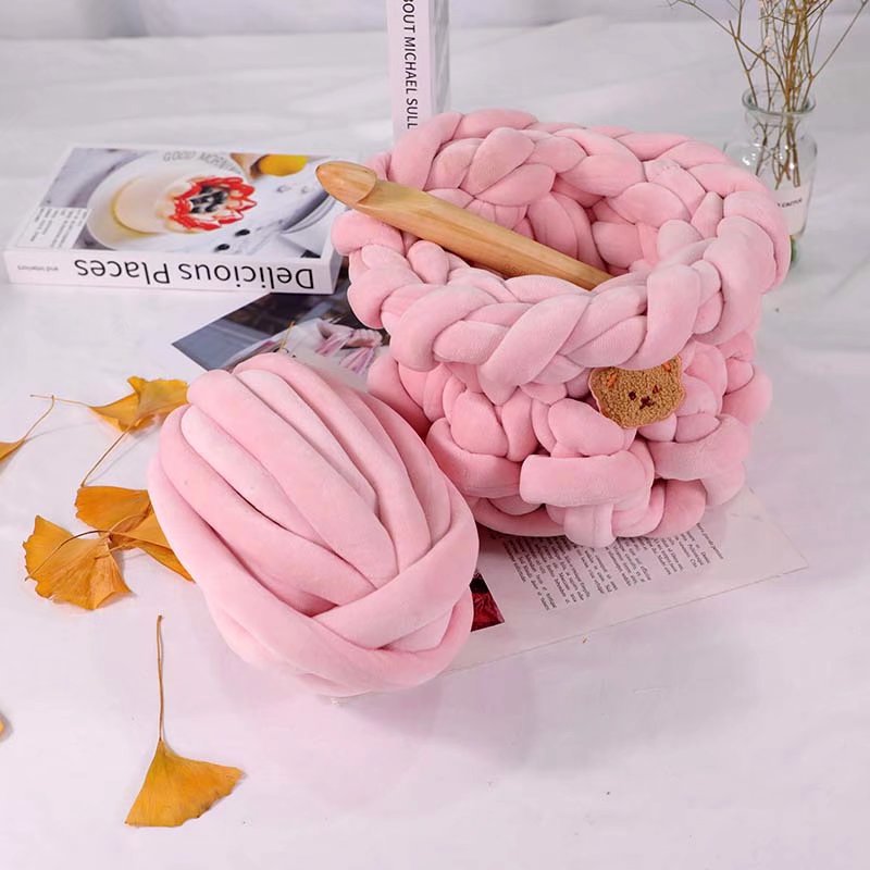 超粗250g暖绒棉粗冰岛灌心棉手工编织DIY包包坐垫猫窝外贸手臂线