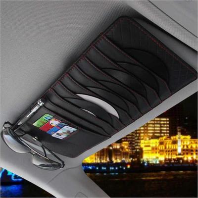 Car sun visor CD Pack Car CD Disc Storage bag vehicle multi-function Spectacle frame Certificates Clip