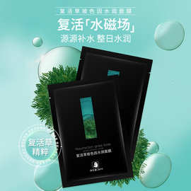 抖音新款玻色茵复活草面膜保湿滋润修护补水清洁免洗面膜现货代发