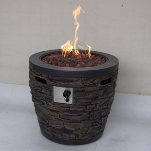 Cross-Border Hot-Selling Stove Magnesium Oxide Cultural Stone Wine Barrel Stove Source Factory Garden Furnishings B&B