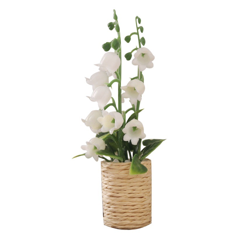 Modelo miniatura planta en maceta Jacinto planta verde 1:12 puntos ob11 casa de muñecas casa juguete