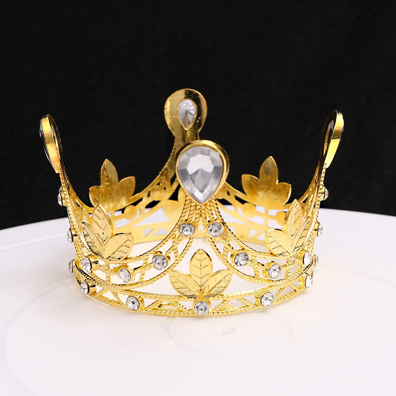 Birthday Crown Alloy Wedding Birthday Festival Crown Cake Decorating Supplies display picture 8