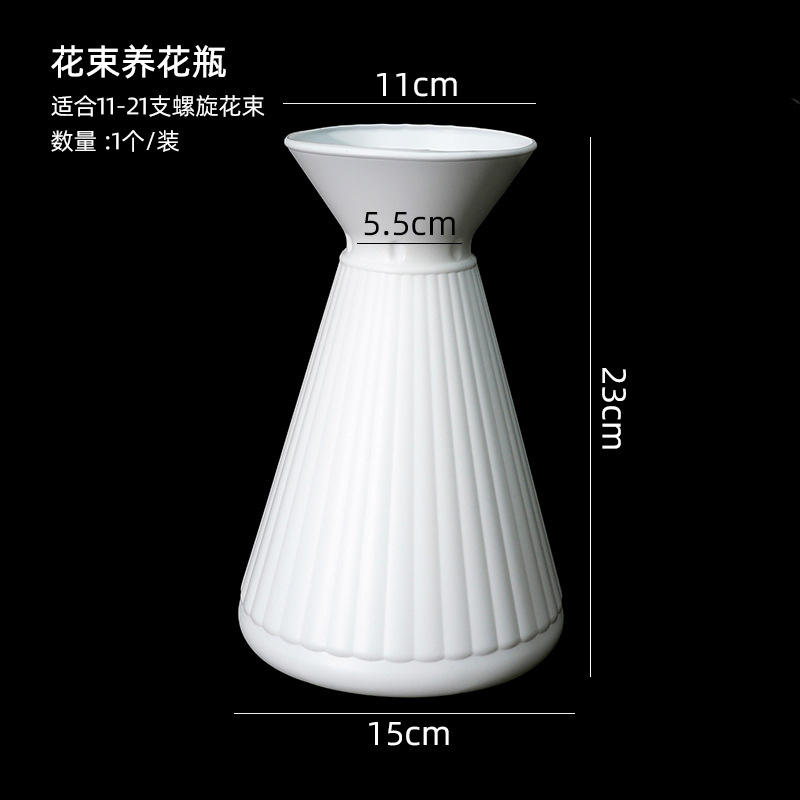 Blanco-4 jarrones de plástico