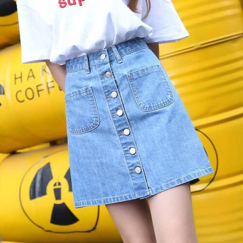 Women's Spring and Summer New Semi-Skirt Student High-Waist Korean Style Word Skirt One-Size Hip-Hugging Short Skirt