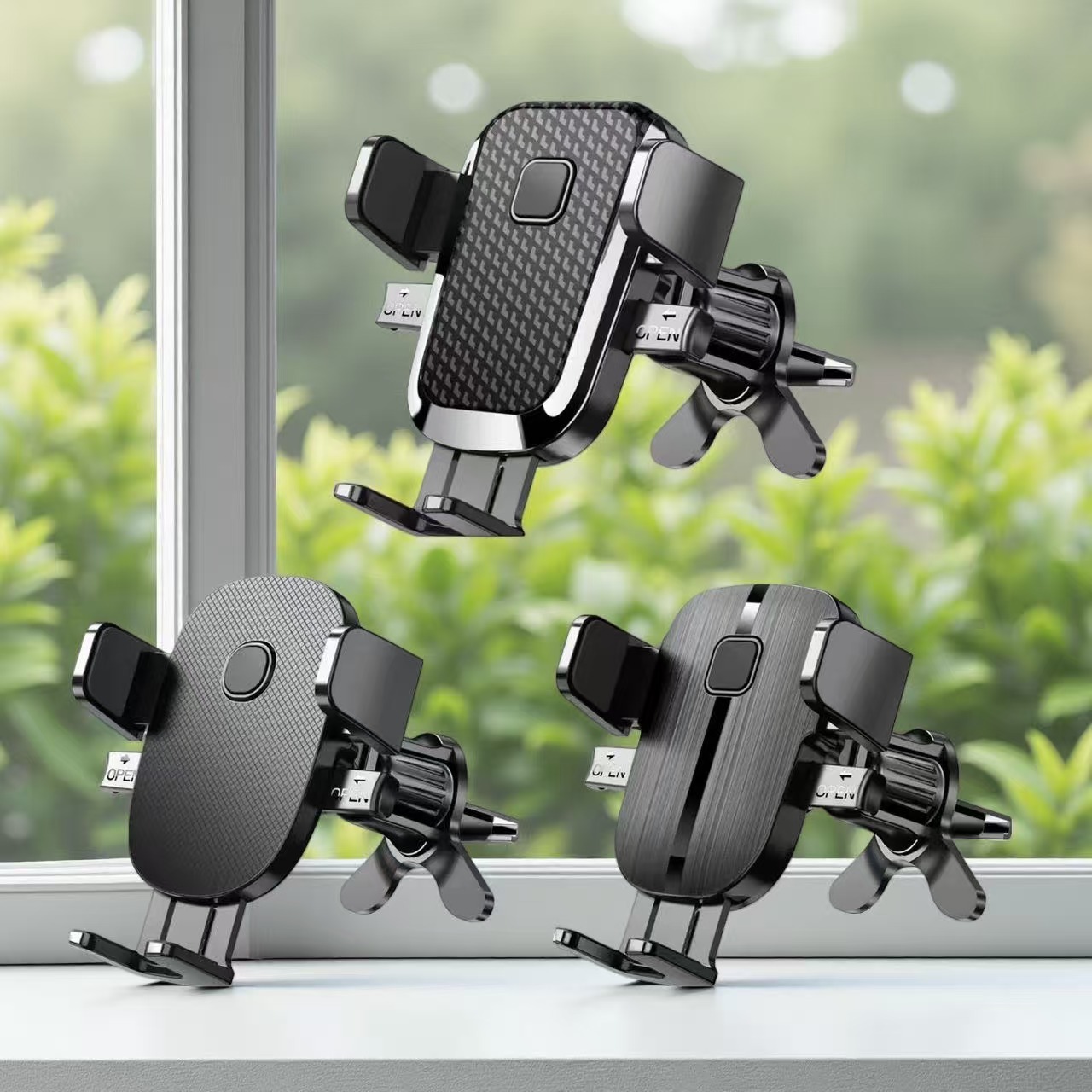 Car Phone Holder, In-Car Phone Navigation Stand, Car Air Vent Fixed Bracket, Hook-Style