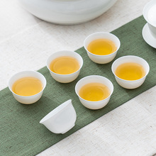 批发骨瓷薄胎工夫茶杯品茗杯闻香杯功夫茶具陶瓷茶杯反口杯玉兰杯