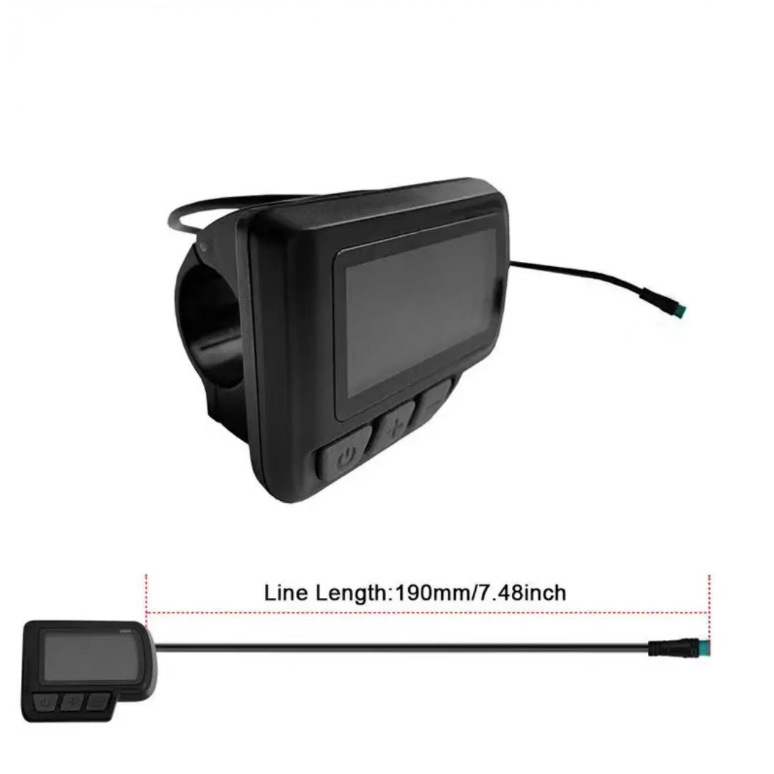 En06 Smart Waterproof Lcd Instrument Folding Bike Lithium Battery Electric Bike 5-Pin Interface Electric Vehicle Accessories Cross-Border