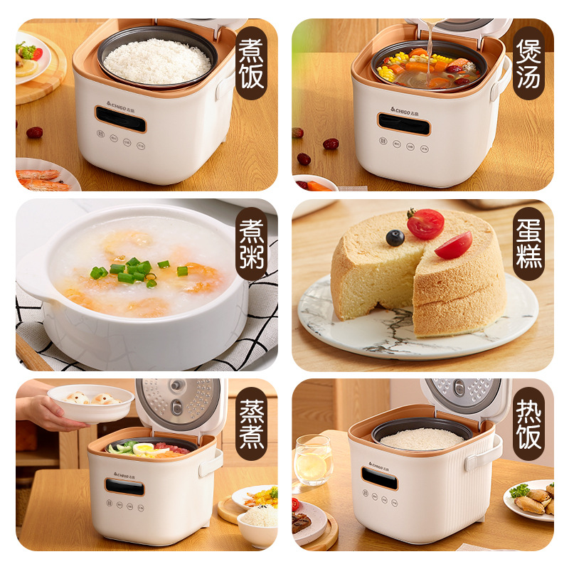 Zhigao mini cocina de arroz inteligente multi-funcional olla antiadherente 3L pequeña cocina de arroz hogar regalo fábrica al por mayor image 6