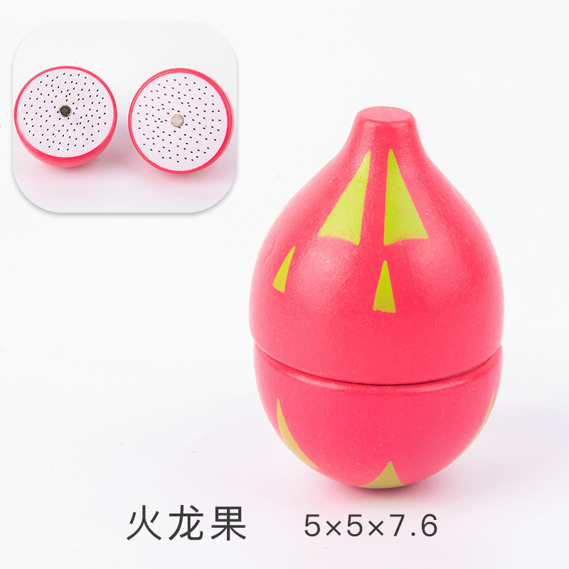 Los niños juegan casa cocina juguetes madera magnética verduras y frutas cortar madera frutas y verduras a granel traje al por mayor