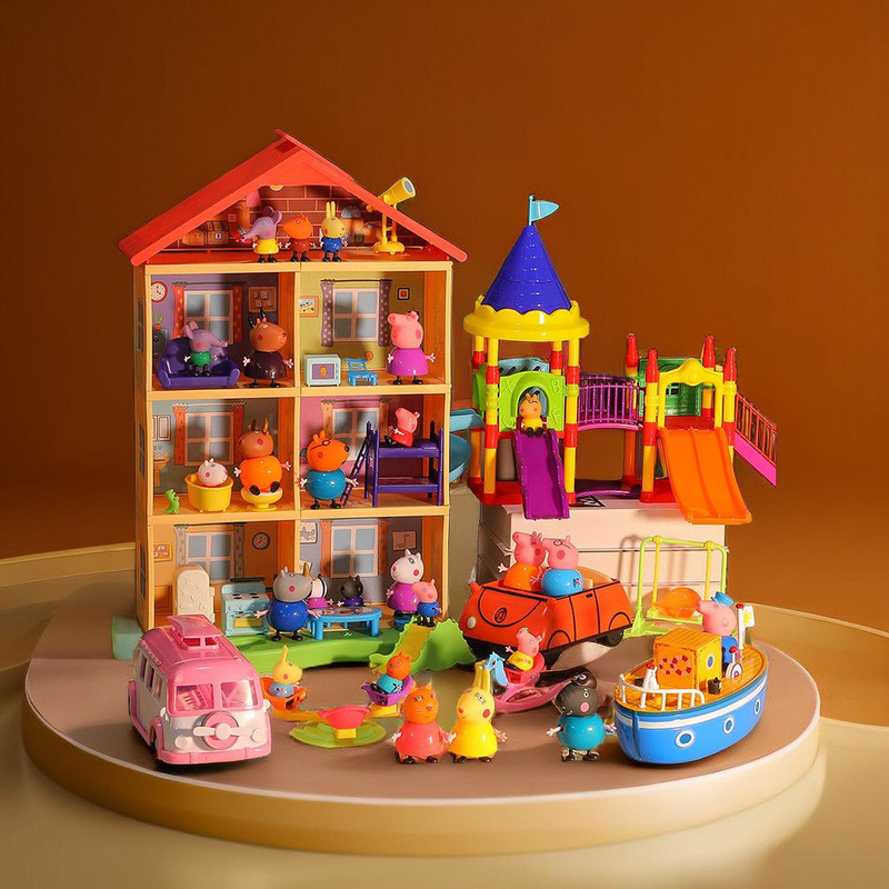 Peppa Pig Toy Set for Children Aged 3 to 6, Bath Time Peppa Pig Toys, Pretend Play Set for Boys and Girls, Wholesale