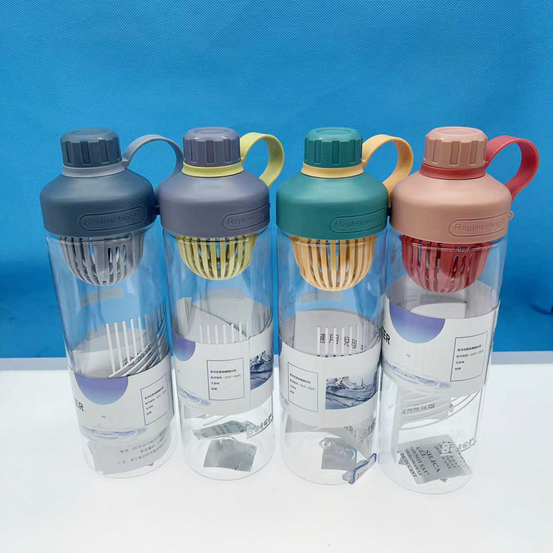 Shanghe taza de agua de plástico para hombres y mujeres de gran capacidad resistente a caídas portátil conveniente deportes hervidor estudiante espacio de ocio al aire libre taza