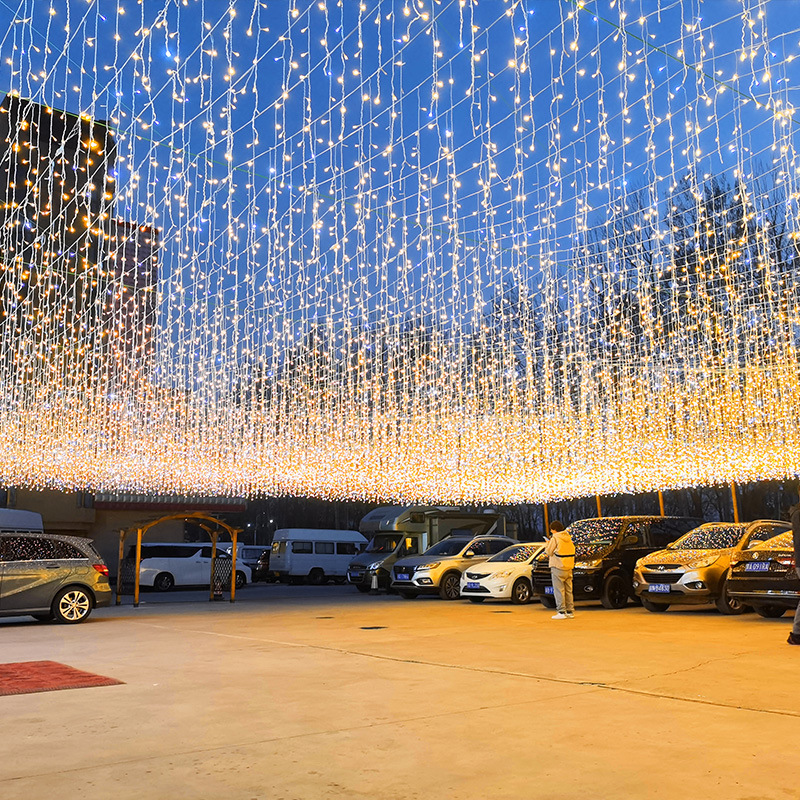 Manufacturer direct LED light strings outdoor colored lights wholesale ice bar light strings outdoor atmosphere decorative lights waterproof waterfall lights