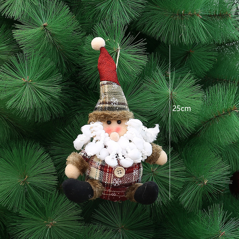 スポット卸売クリスマスファブリック像老人雪だるまヘラジカ人形ペンダントクリスマスツリー装飾装飾品|undefined