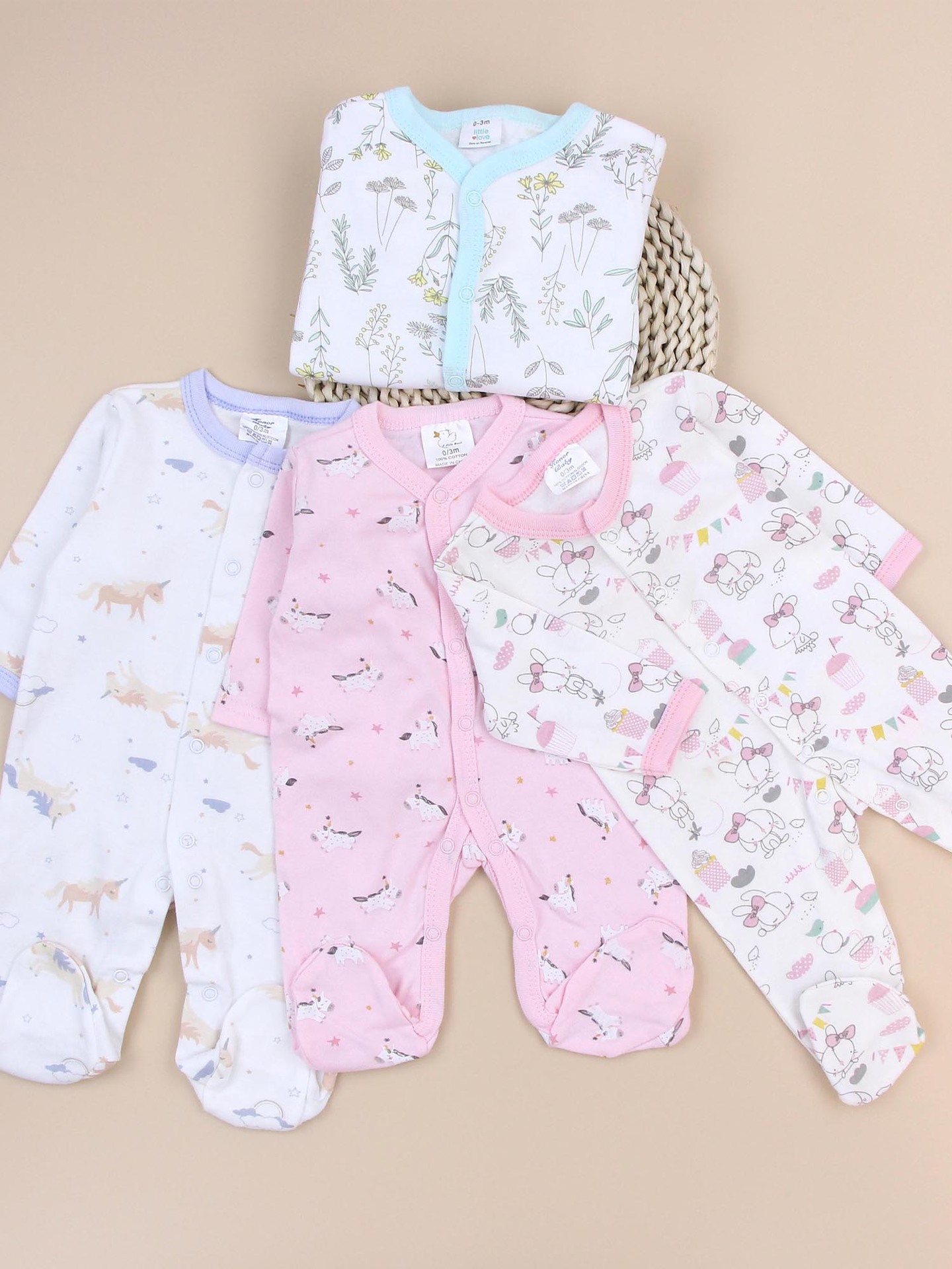 Babay Romper recién nacido cuatro estaciones trepa bata bata bata ropa de algodón ropa de manga larga