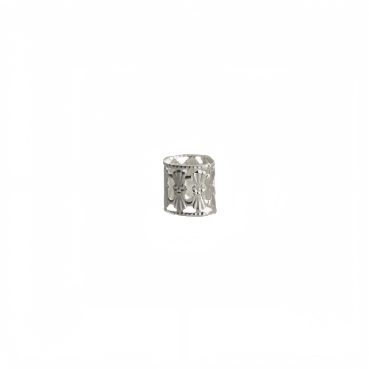 Corona tridimensional hueca plata 10*10 mm66 #