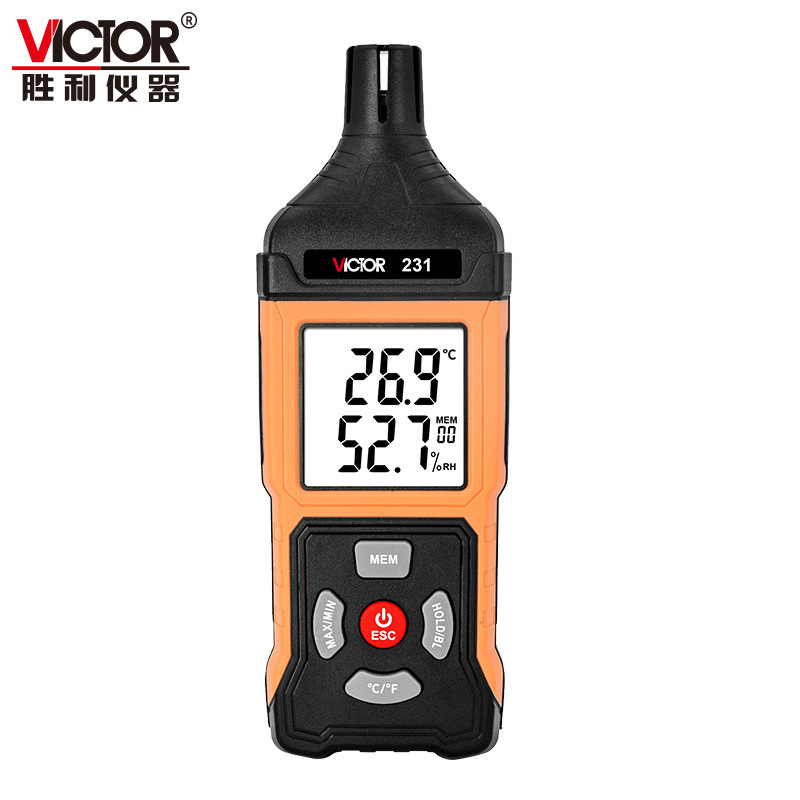 胜利仪器VICTOR231/231A手持工业用高精度带校准报告蓝牙温湿度计