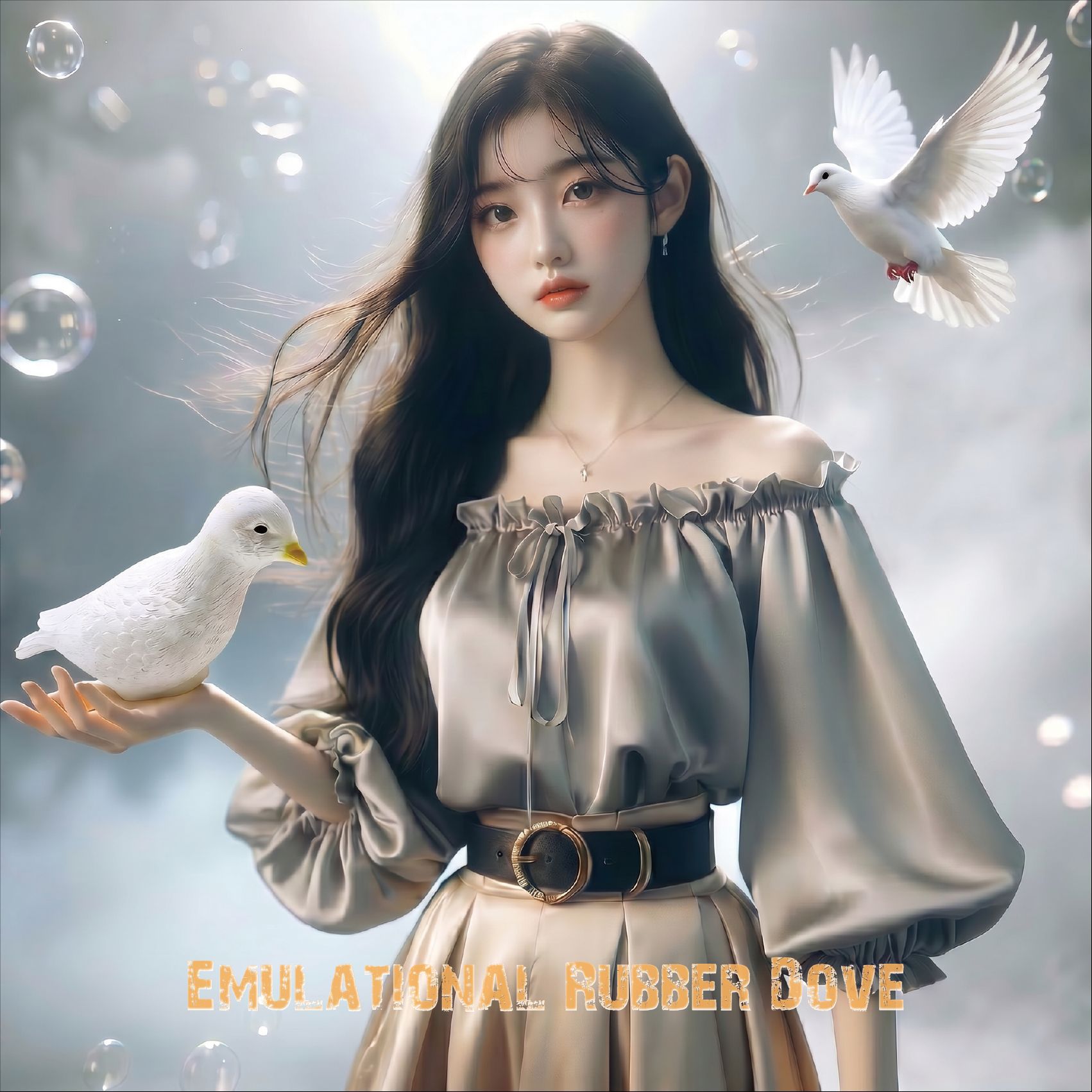 Rubber simulated pigeons turn into pigeons with empty hands King…