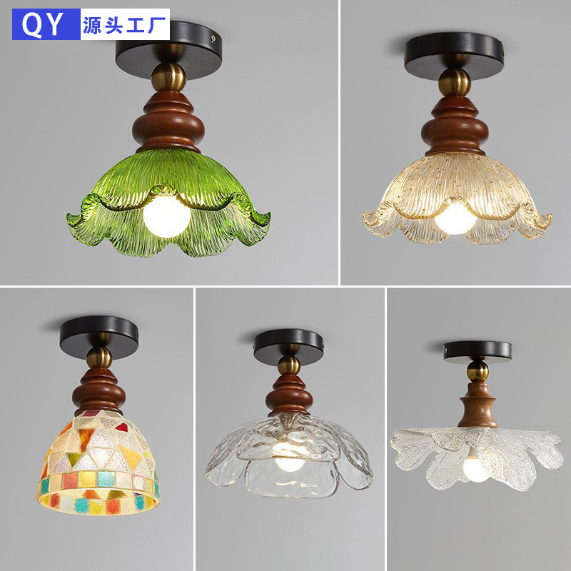 Aisle Light, Corridor Light, American Retro Entrance Light, Antique Style Art, High-End Cloakroom Small Ceiling Light
