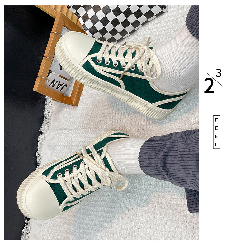 Canvas Schuhe Herren Paare Weiß Atmungsaktiv Weiche Sohlen Lässig Neue Trendy Schwarz Vielseitige Retro Sneakers_voghion.com